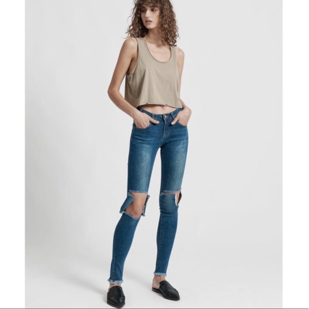 One Teaspoon Raw Hem Hoodlum Skinny